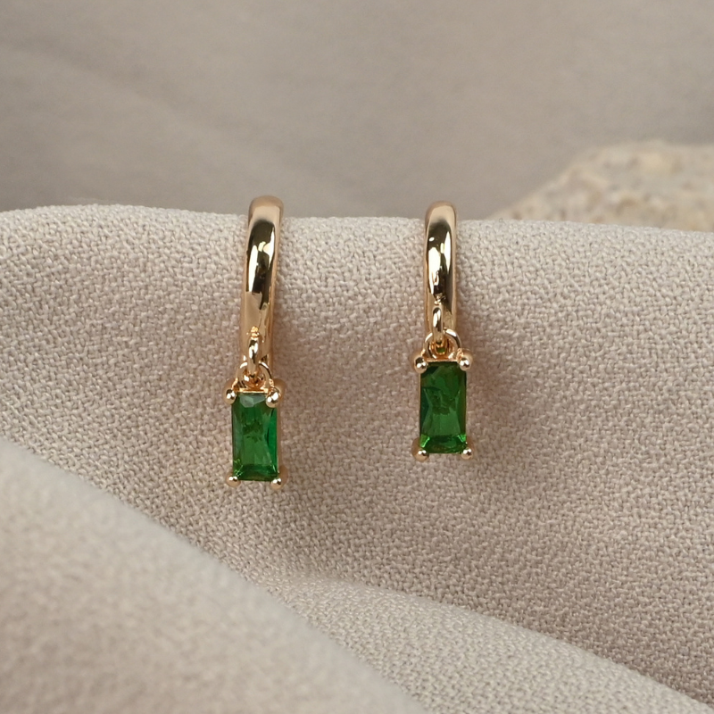 Emerald Earrings - 18K Gold
